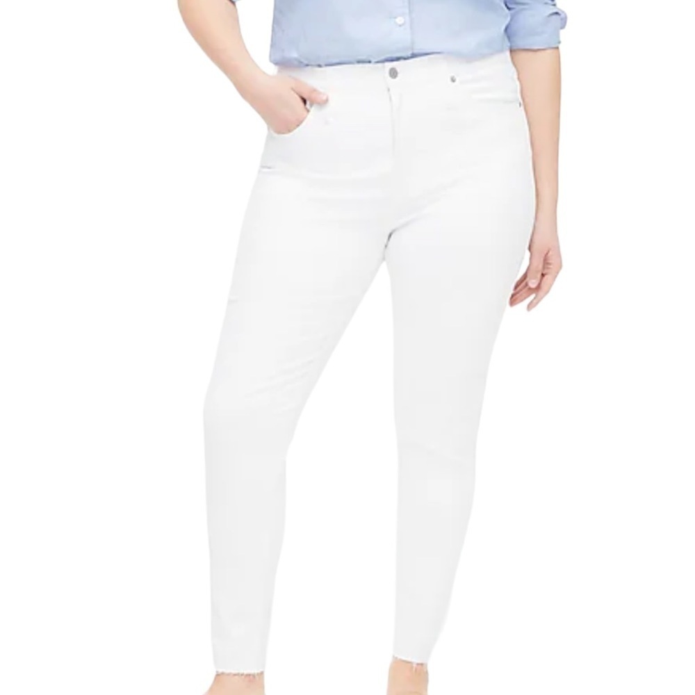 J Crew Straight Leg White Jeans Sz 29 Mid Rise Stretch Preppy Summer Resortwear
